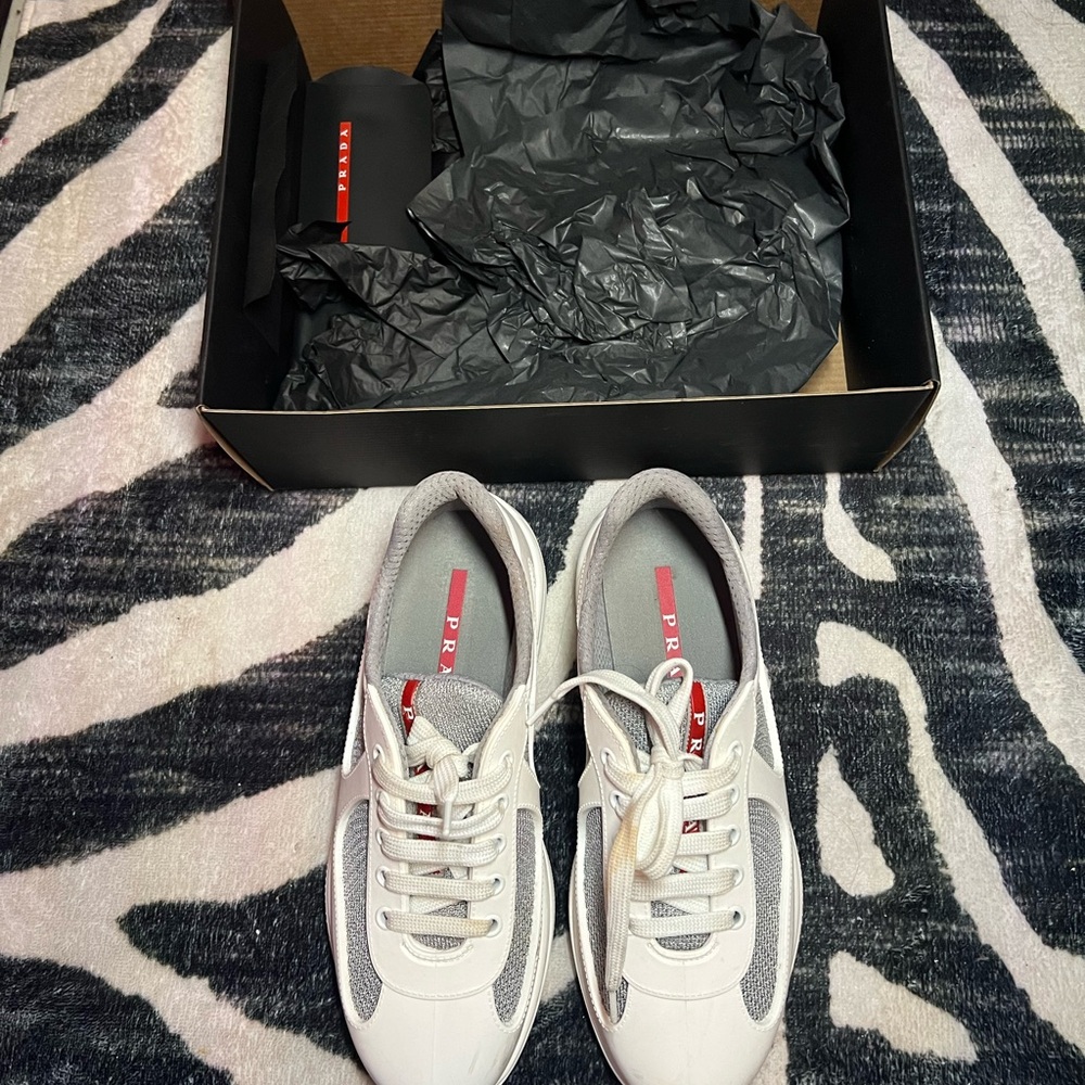 Prada Americas Cup biker fabric sneakers
